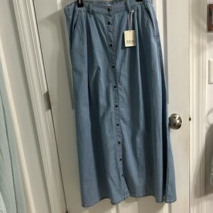 New Jean Skirt button down